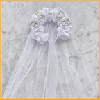 BRIDE Pearl Silk Feeling Headband With Headdress L4379