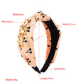 Rhinestone Cherry Printed Fabric Headband L4391 - view 2