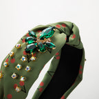 Rhinestone Cherry Printed Fabric Headband L4391 - view 3