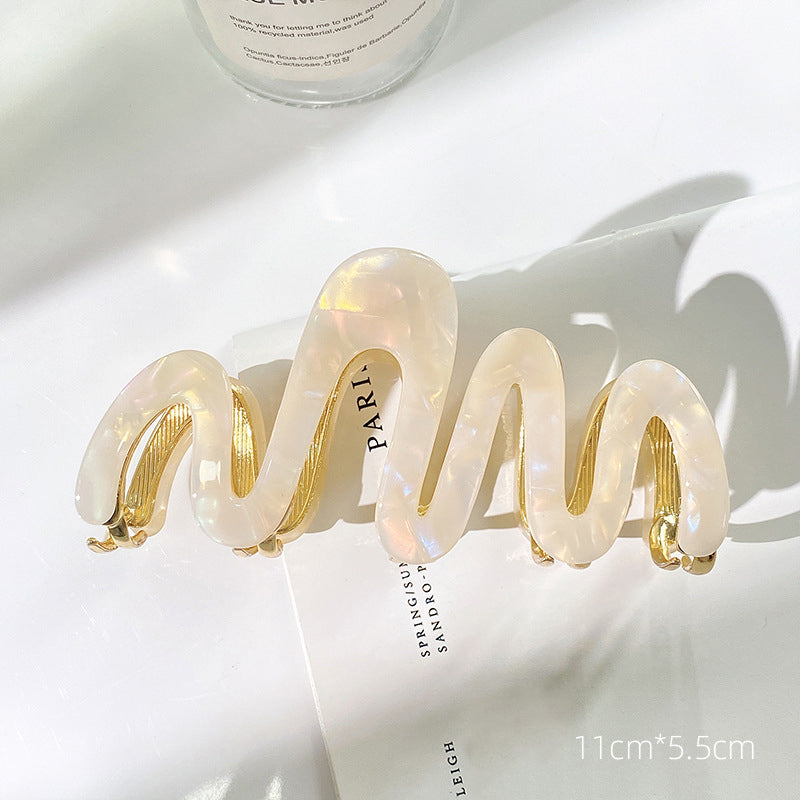 Wave Acrylic Alloy Hair Clip L4407