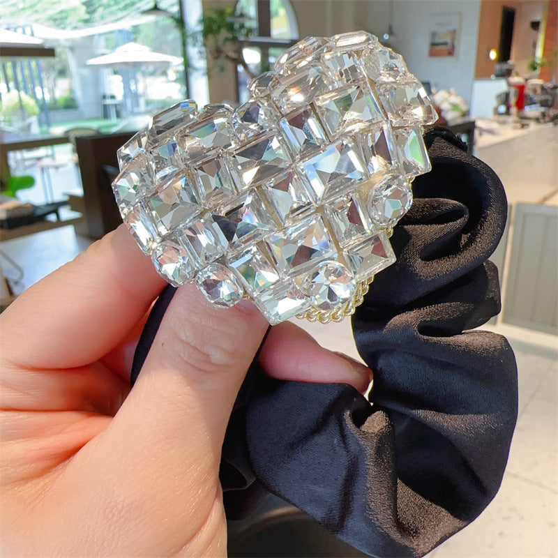 Heart Crystal Hair Scrunchies L4437