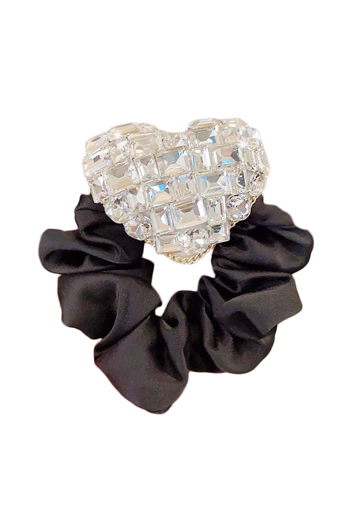 Heart Crystal Hair Scrunchies L4437