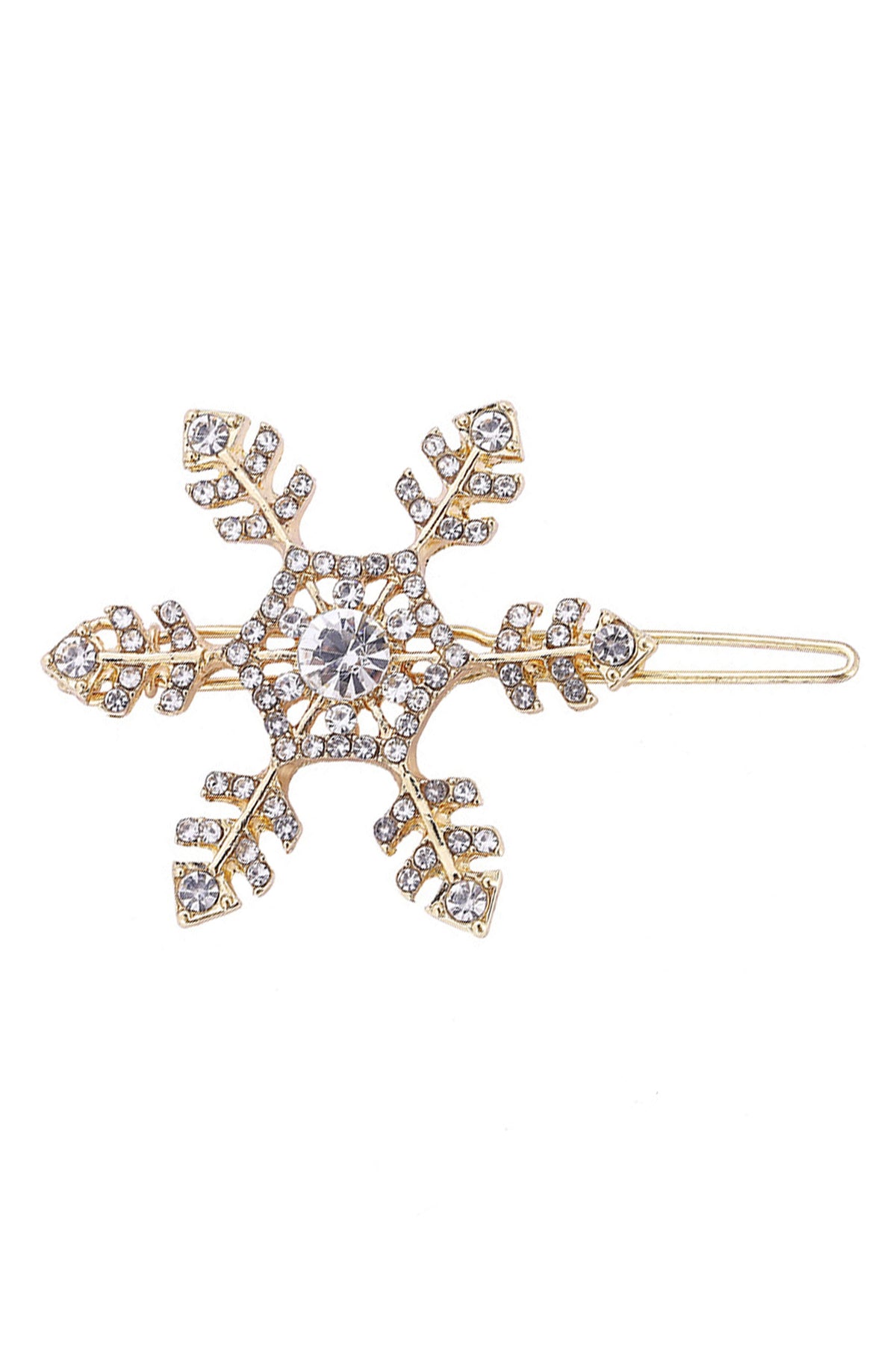 Snowflake Rhinestone Hair Pin L4445 – view 2