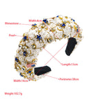 Christmas Tree Pearl Rhinestone Headband L4500