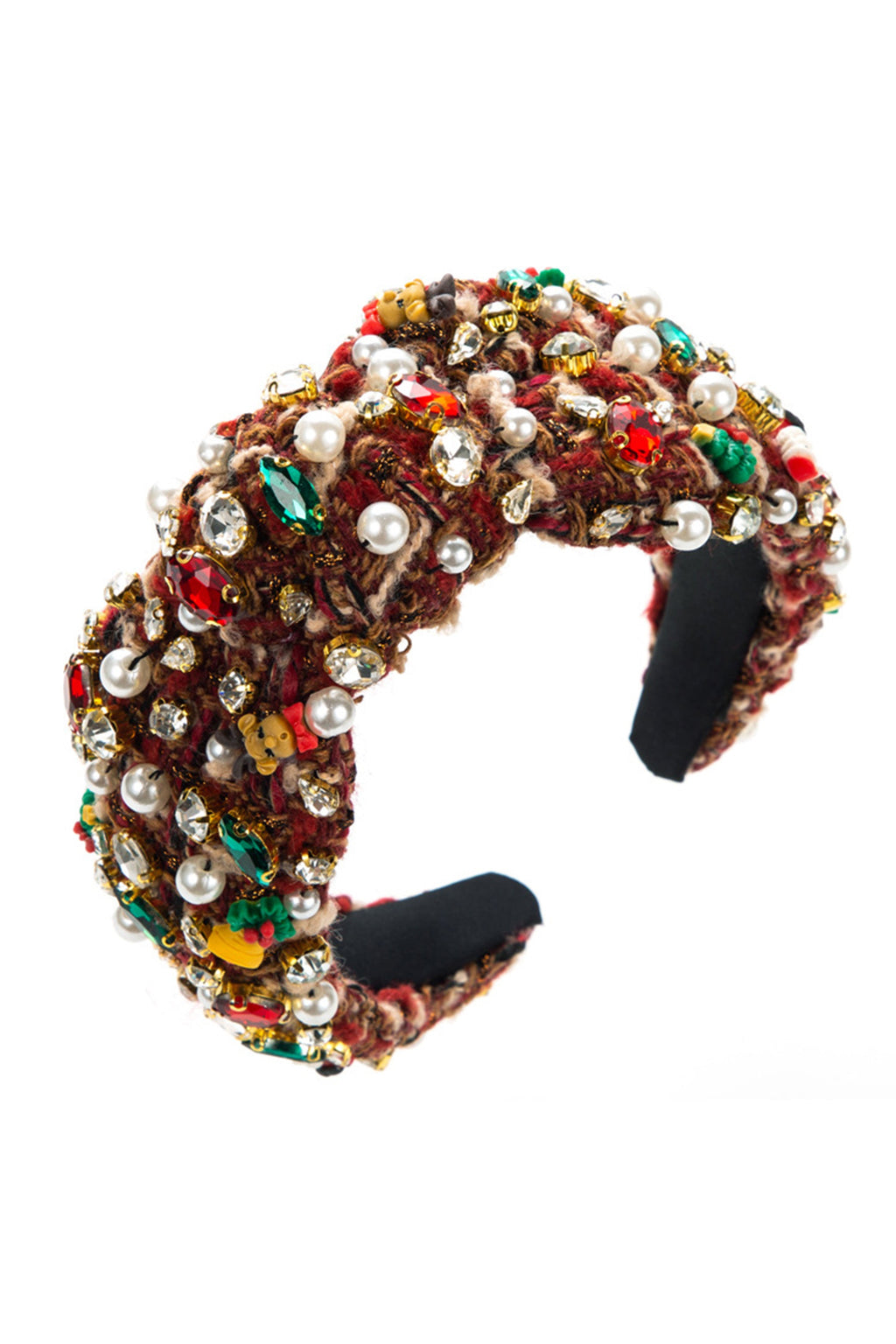 Christmas Tree Pearl Rhinestone Headband L4500