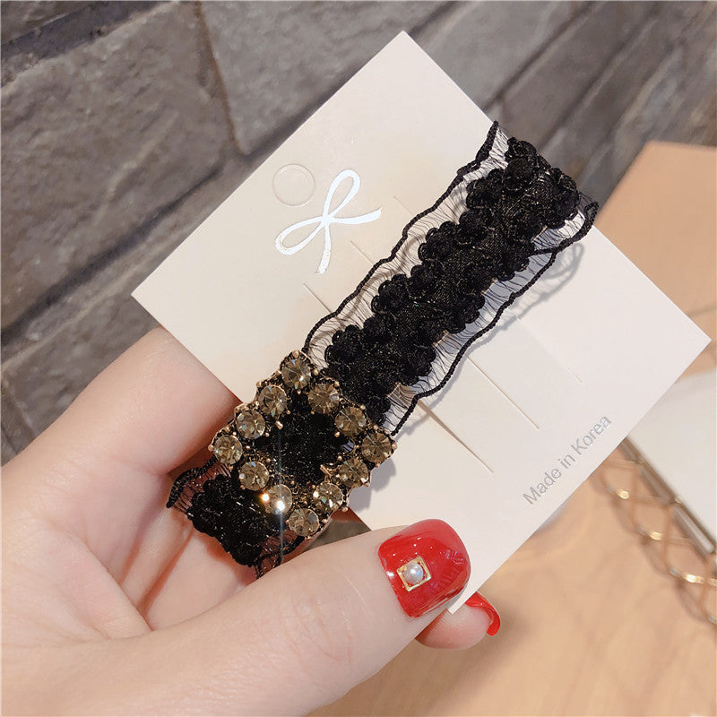 Lace Square Rhinestone Hair Clip L4510