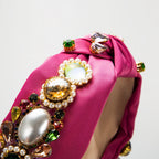Baroque Rhinestone Tassel Knotted Headband L4515