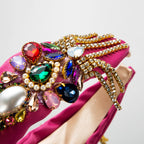 Baroque Rhinestone Tassel Knotted Headband L4515