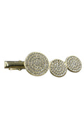 Three Circle Rhinestone Hair Clip L4540