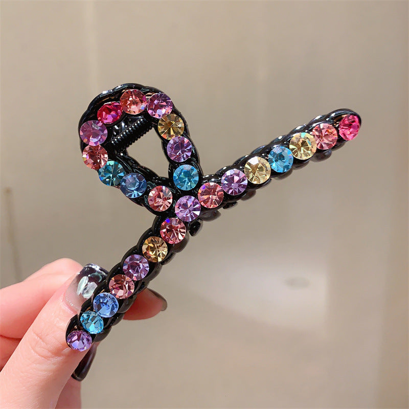 Large Rhinestone Acrylic Hairpin Hair Claw L4550