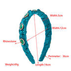 Rhinestone Braided Fabric Headband L4556