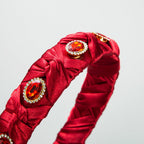 Rhinestone Braided Fabric Headband L4556