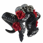 Lolita Horn Rose Skull Headband L4576