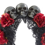Lolita Horn Rose Skull Headband L4576