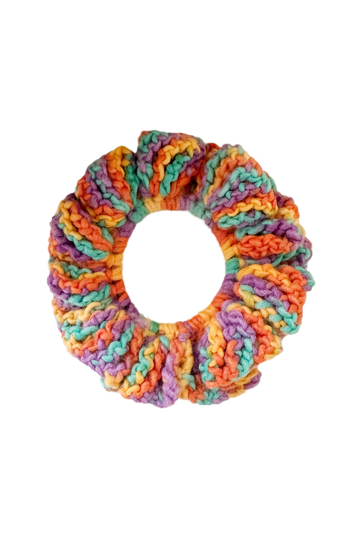 Colorful Wool Knitted Hair Scrunchies L4587