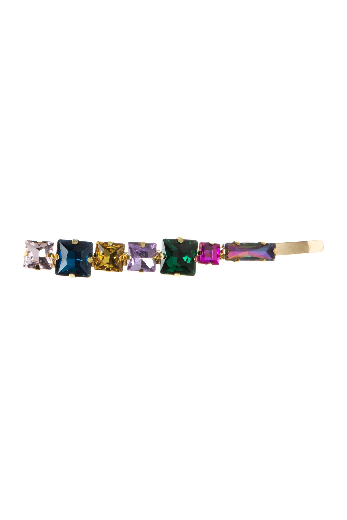 Multicolor Square Rhinestone Hair Pin L4639