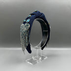 Heart Tassel Rhinestone Demin Headband L4642