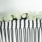 Irregular Natural Stone Hair Comb L4668-Black L4668