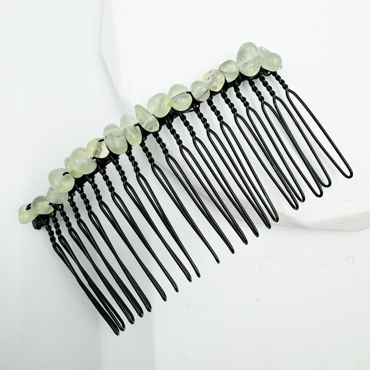 Irregular Natural Stone Hair Comb L4668-Black L4668