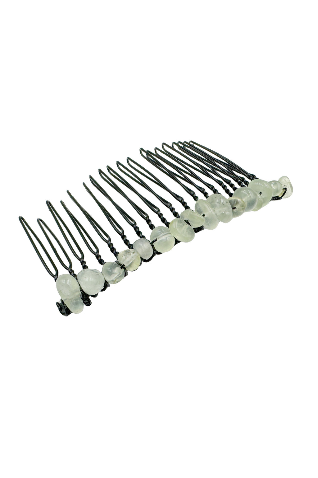 Irregular Natural Stone Hair Comb L4668-Black L4668