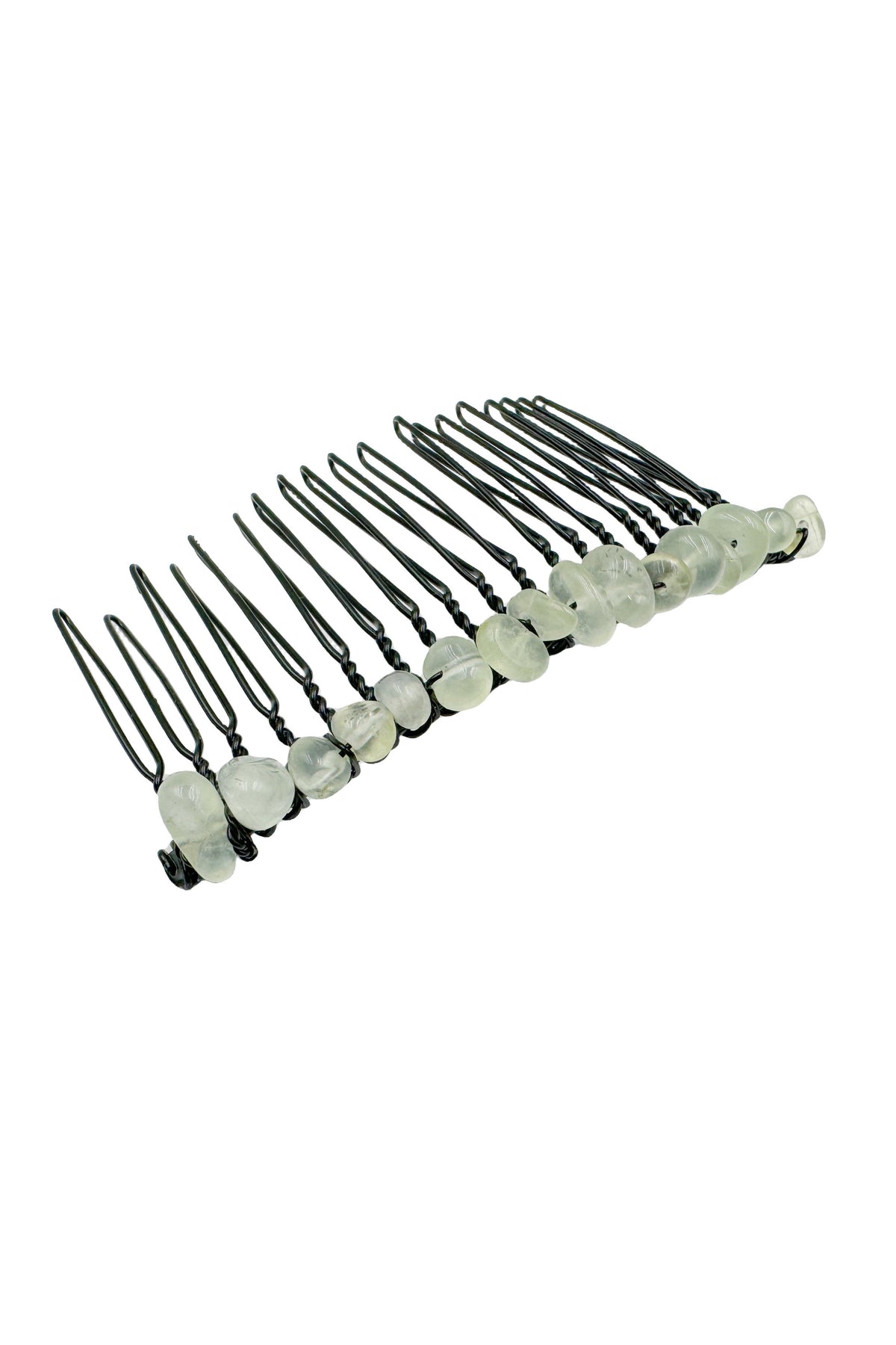 Irregular Natural Stone Hair Comb L4668-Black L4668