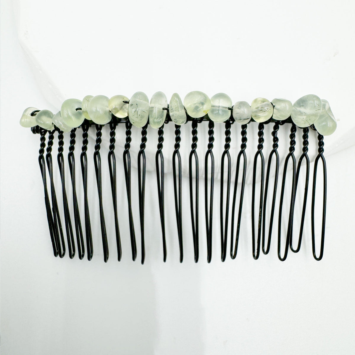 Irregular Natural Stone Hair Comb L4668-Black L4668