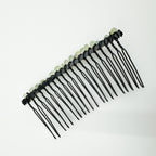 Irregular Natural Stone Hair Comb L4668-Black L4668