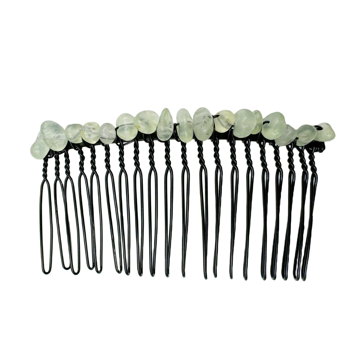 Irregular Natural Stone Hair Comb L4668-Black L4668
