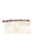 Irregular Natural Stone Hair Comb L4668-Black L4668
