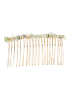 Irregular Natural Stone Hair Comb L4668-Black L4668