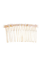 Irregular Natural Stone Hair Comb L4668-Black L4668