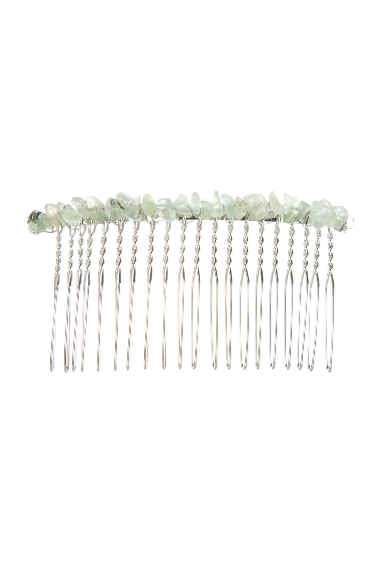 Irregular Natural Stone Hair Comb L4668-Black L4668