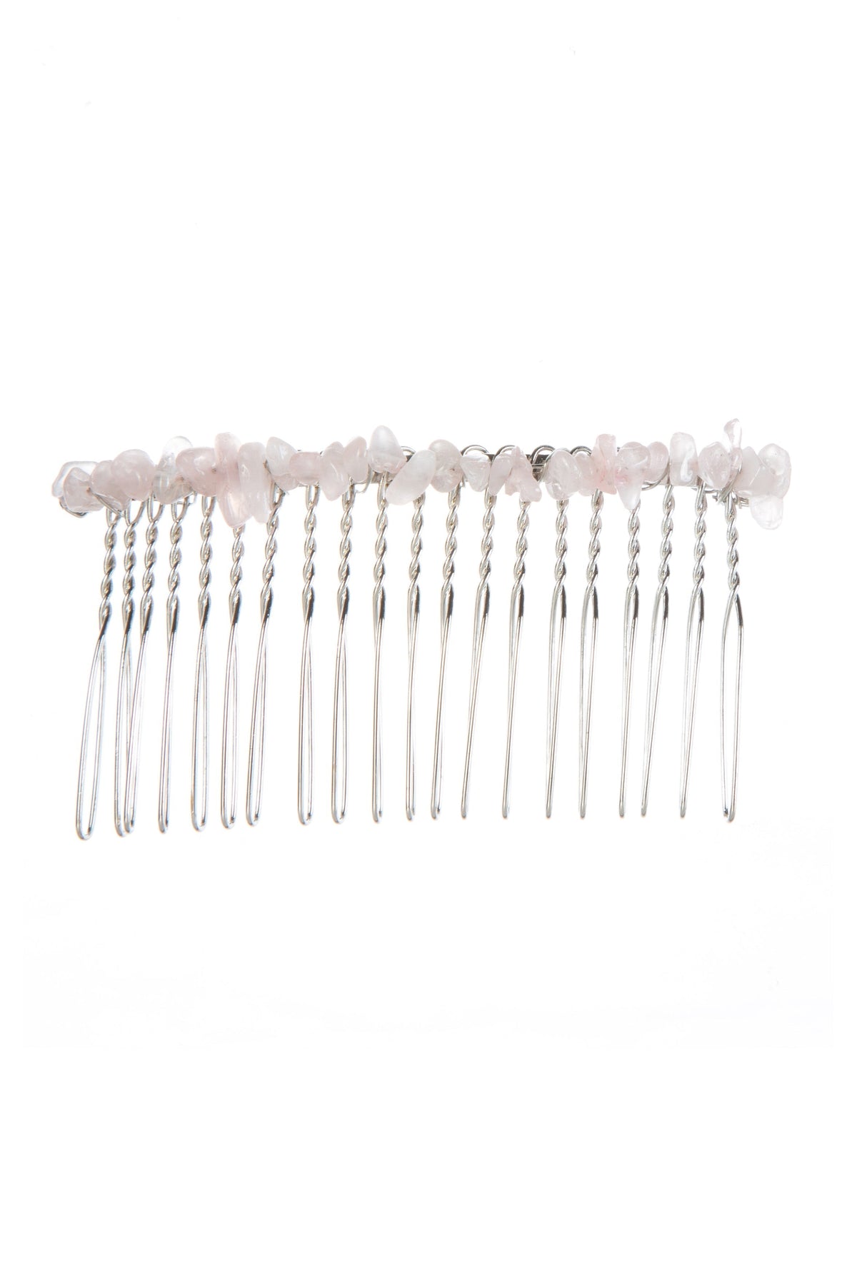 Irregular Natural Stone Hair Comb L4668-Black L4668