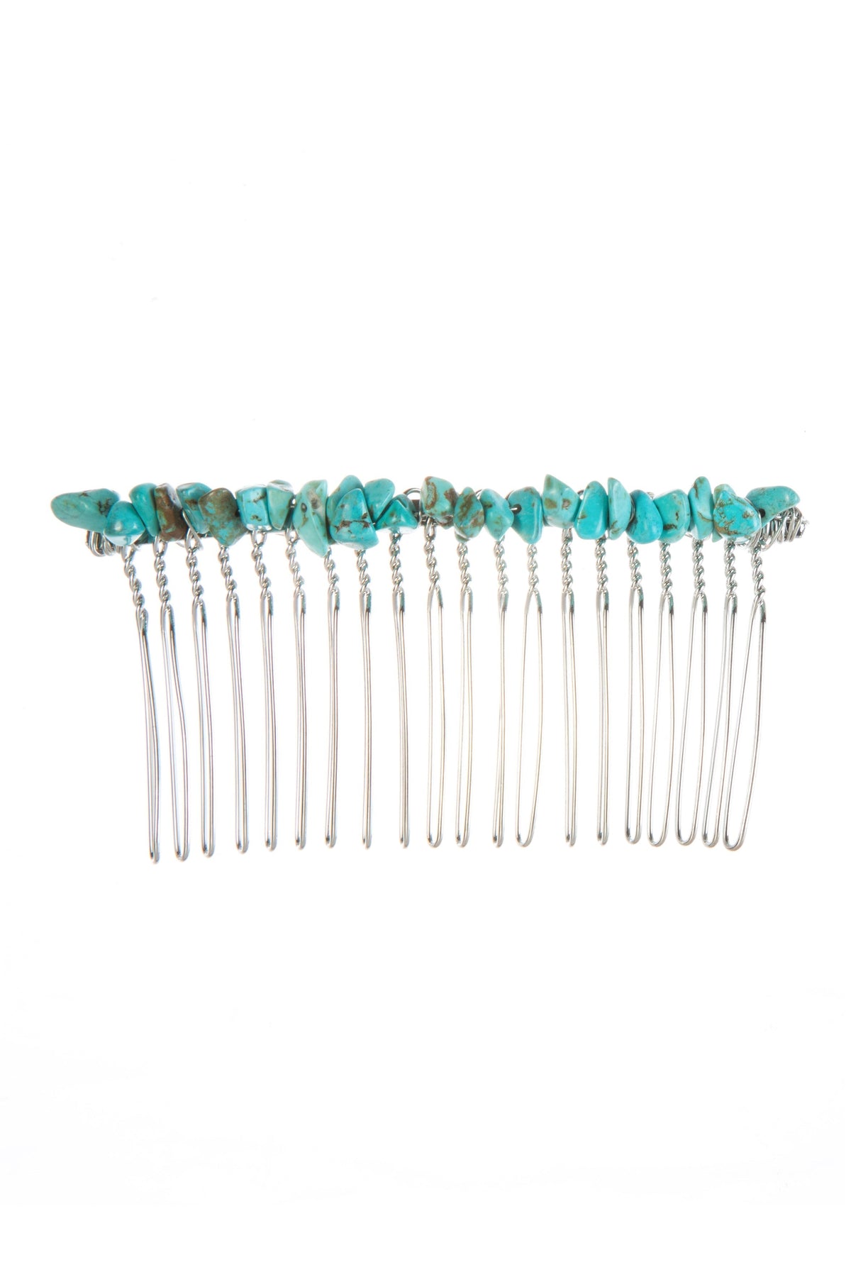 Irregular Natural Stone Hair Comb L4668-Black L4668