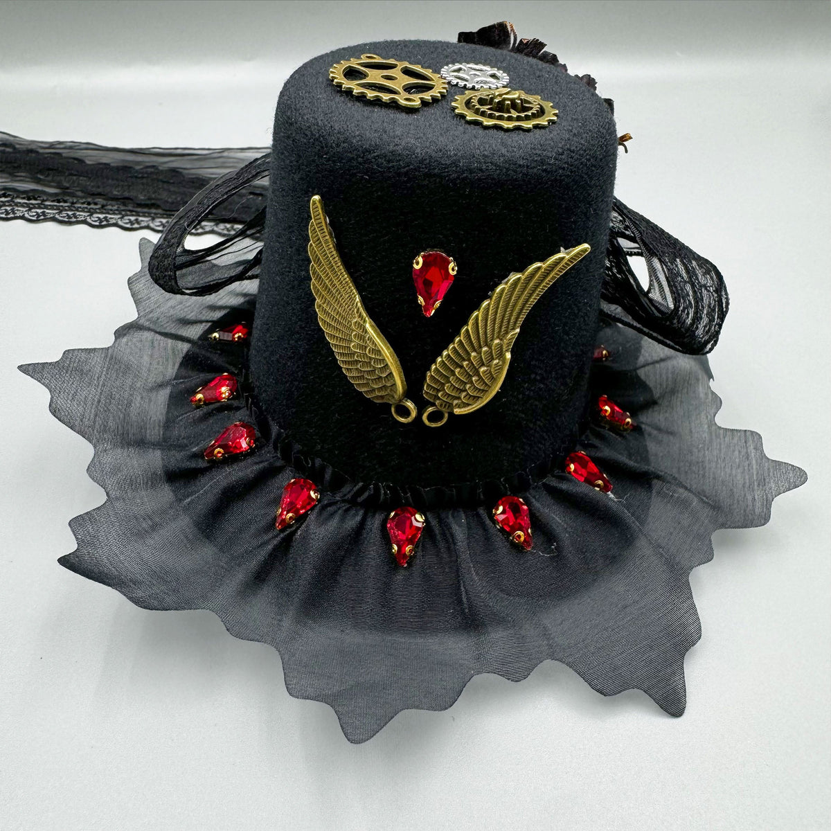 Lolita Gear Wings Hat Lace Hair Clip L4681