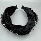 Gothic Skull Rhinestone Rivet Headband L4701