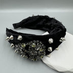 Gothic Skull Rhinestone Rivet Headband L4701