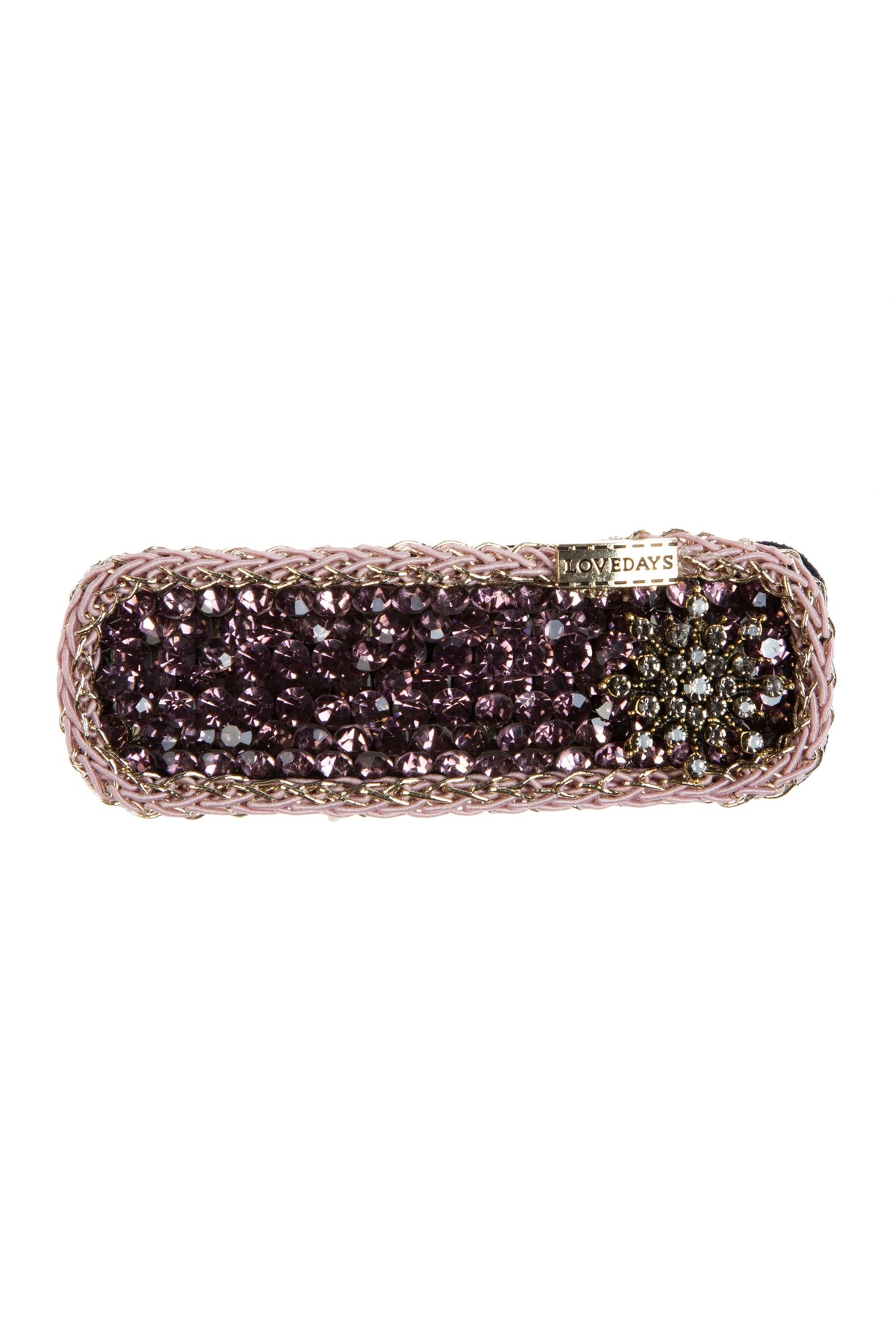 Snowflake Rhinestone Rectangle Hair Pin L4723