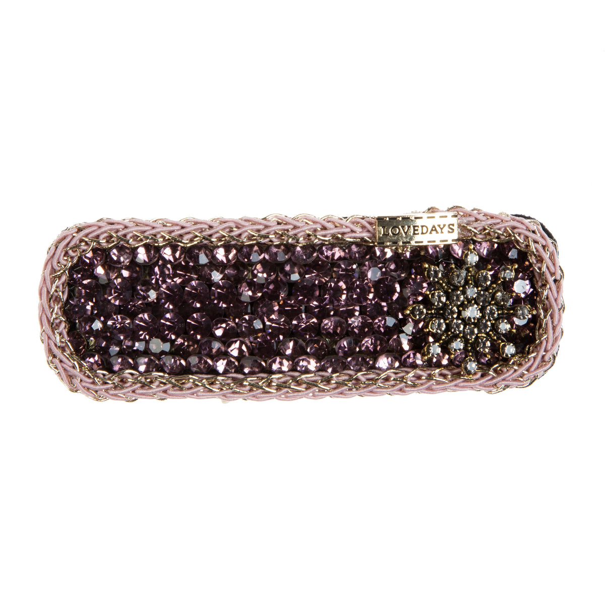 Snowflake Rhinestone Rectangle Hair Pin L4723