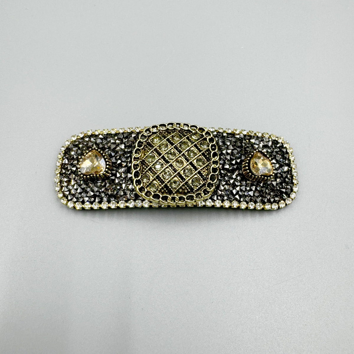 Geometry Rhinestone Rivet Rectangle Hair Pin L4734