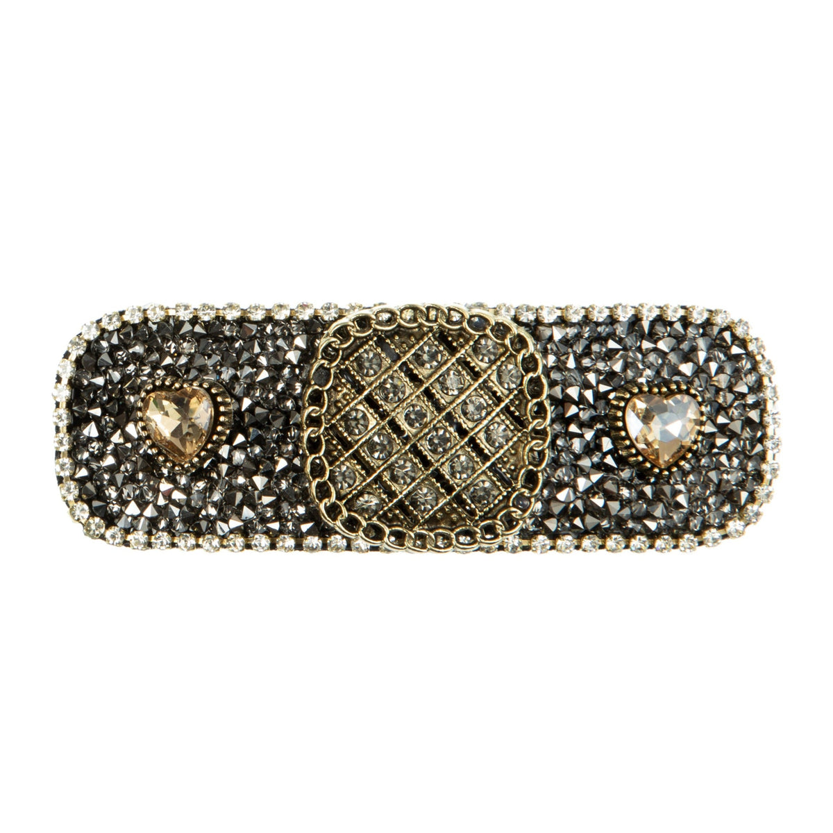 Geometry Rhinestone Rivet Rectangle Hair Pin L4734