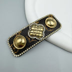 Clover Rhinestone Rectangle Hair Pin L4742