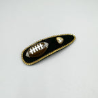 Baseball Heart Rhinestone Teardrop Hair Pin L4746