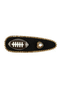 Baseball Heart Rhinestone Teardrop Hair Pin L4746