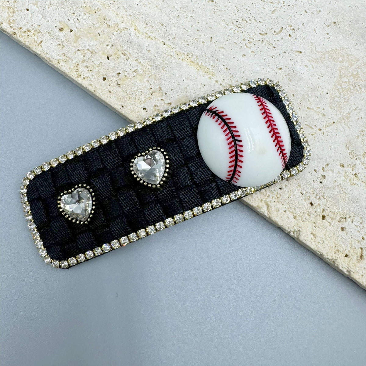 Tennis Rhinestone Rectangle Hair Pin L4755