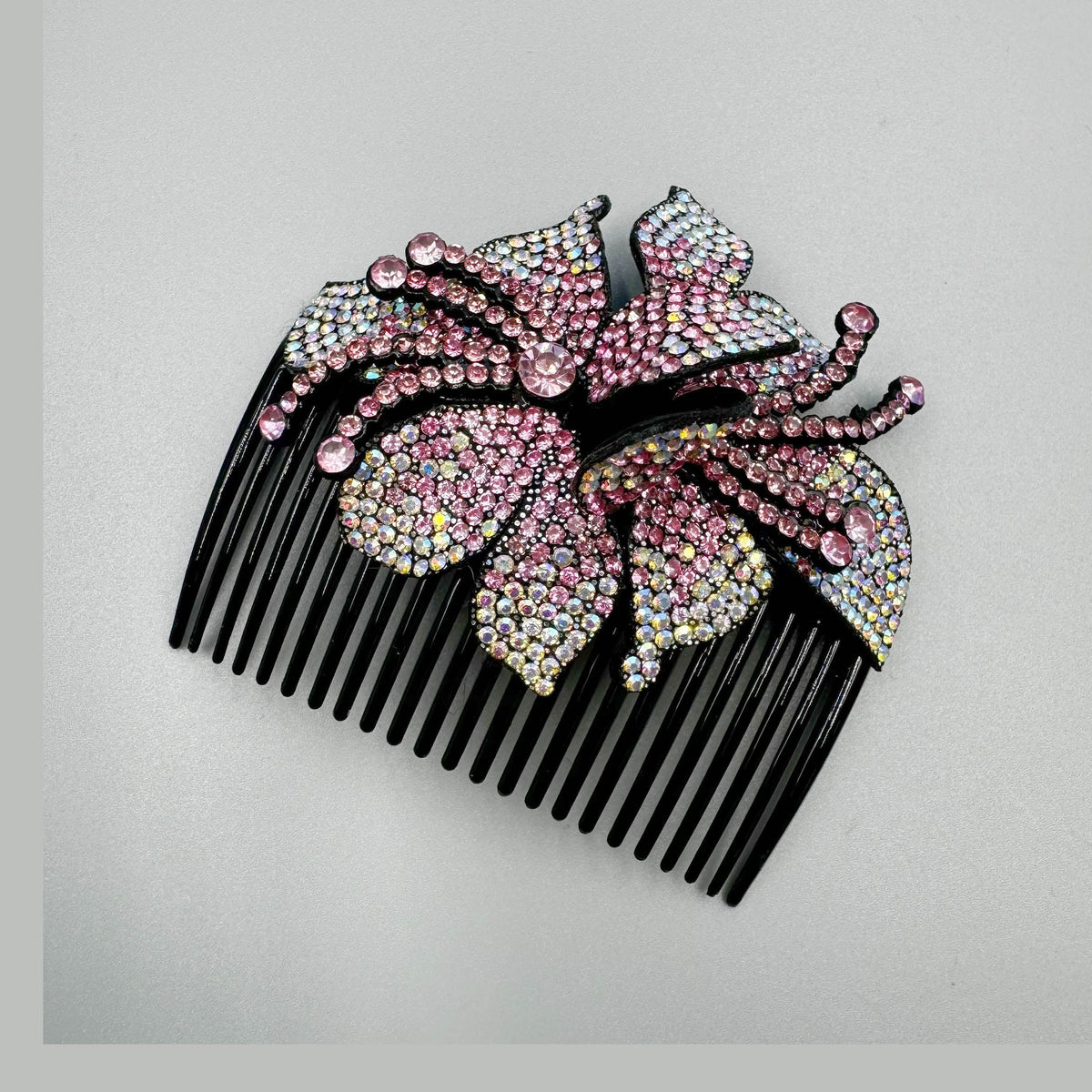 Floral Rhinestone Hair Comb L4778 – view 5