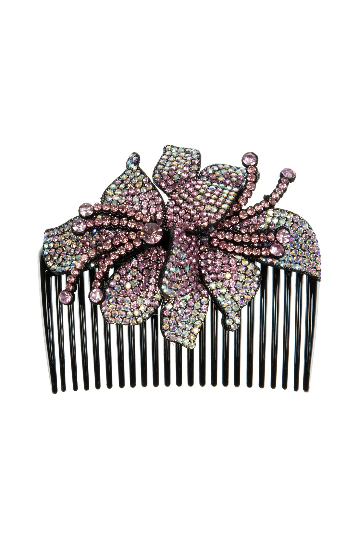 Floral Rhinestone Hair Comb L4778