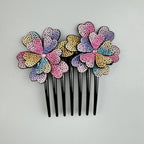 Flower Rhinestone Hair Comb L4779