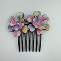 Flower Rhinestone Hair Comb L4779