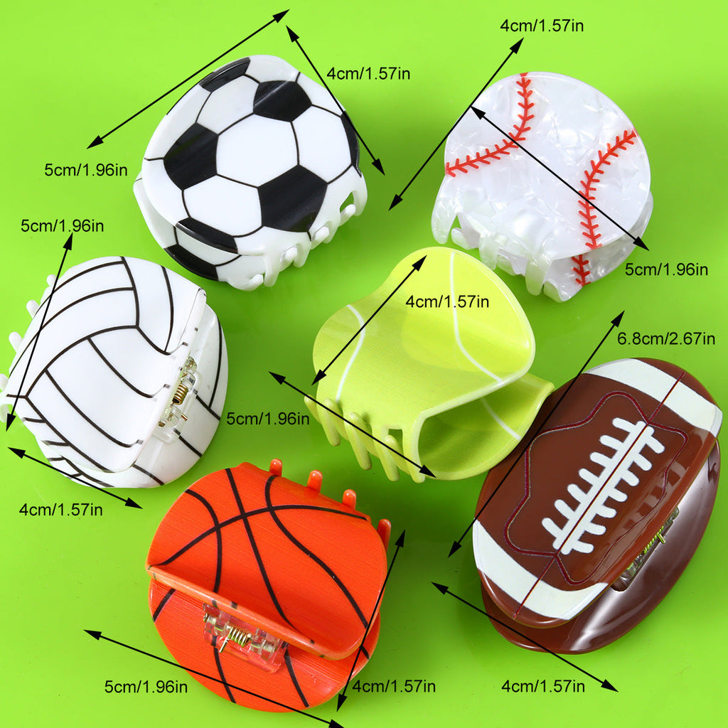 Football Acrylic Hair Clip L4814 - view 4